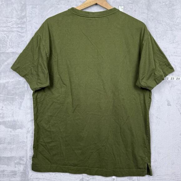 Vintage 1990s Levi's Strauss & Co T-Shirt Green Size M Embroidered Logo Classic - Picture 4 of 7